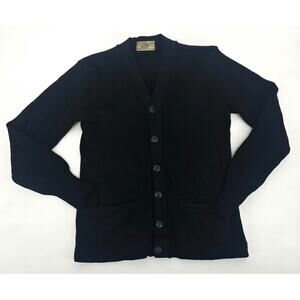 Vintage 1950's New Era Sportswear Black Wool Tigers Letterman Cardigan